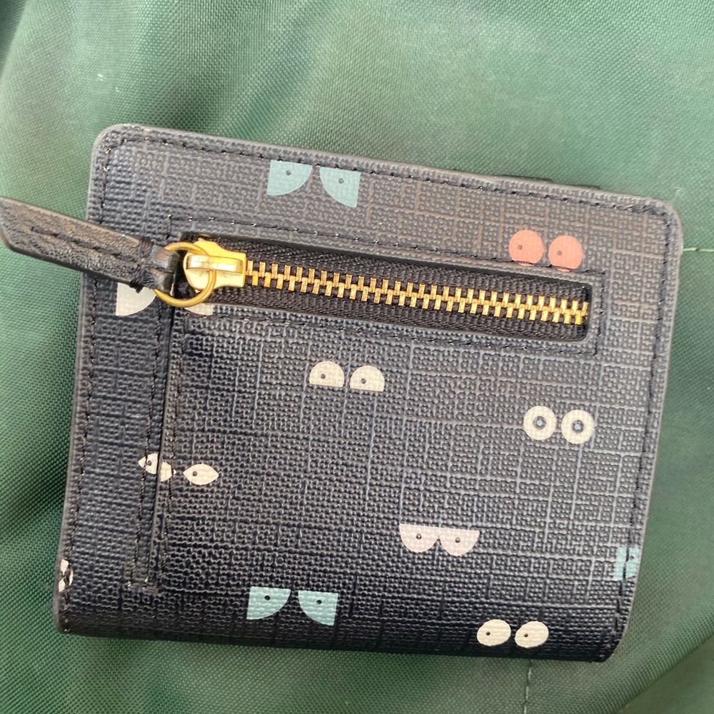 FOSSIL SAFFIANO LEATHER NAVY BLUE MINI RARE RFID SLIM CARD Wallet